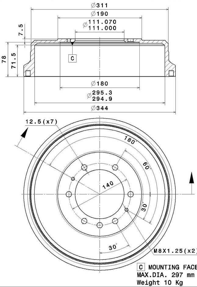 Brake Drum (627.0290)