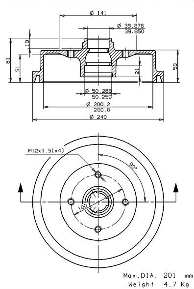 Brake Drum (627.0037)