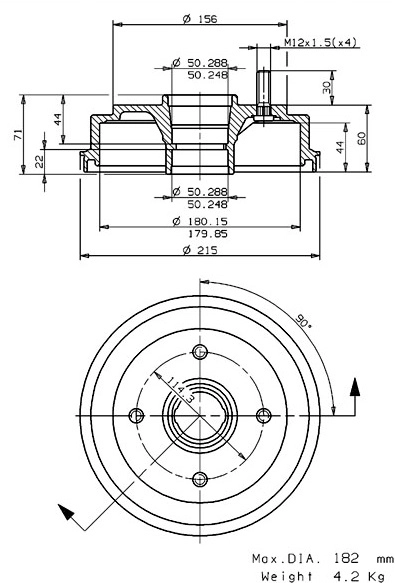 Brake Drum (627.0192)