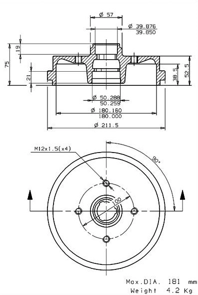 Brake Drum (627.0040)