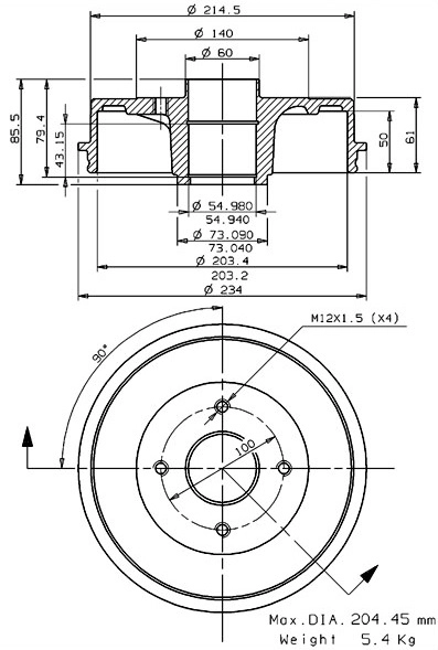 Brake Drum (627.0248)