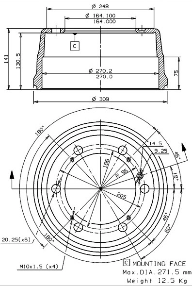 Brake Drum (627.0097)