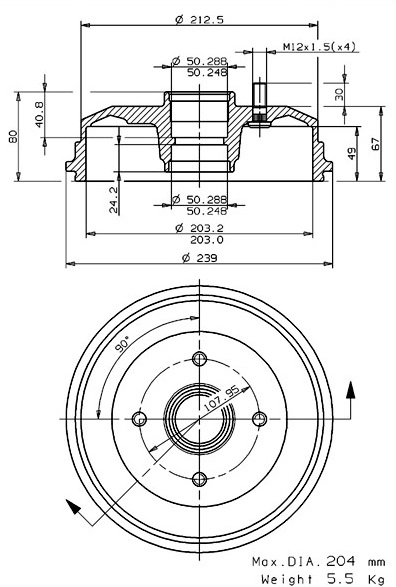 Brake Drum (627.0228)
