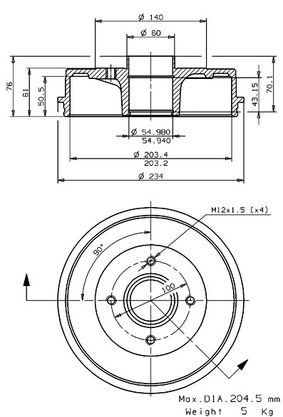 Brake Drum (627.0207)