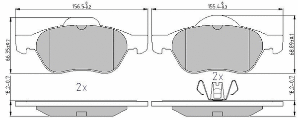 Brake Pad Set, disc brake (LVXL1650)