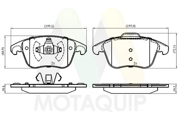 Brake Pad Set, disc brake (LVXL2096)