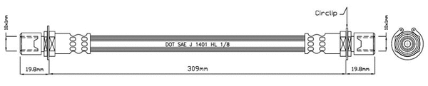 Brake Hose (VBH798)