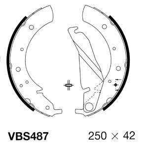 Brake Shoe Set (VBS487)