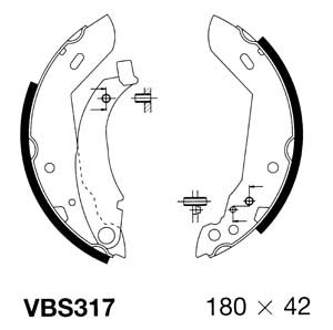 Brake Shoe Set (VBS317)