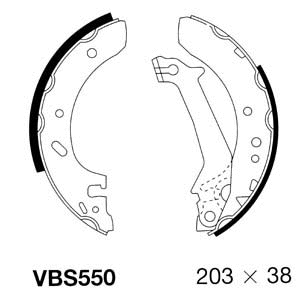 Brake Shoe Set (VBS550)