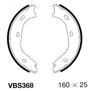 Brake Shoe Set, parking brake (VBS368)