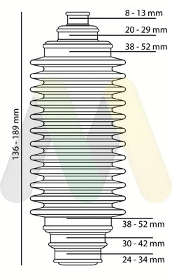 Bellow Kit, steering (VSGU100)