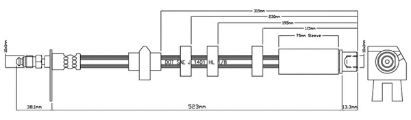 Brake Hose (VBH809)