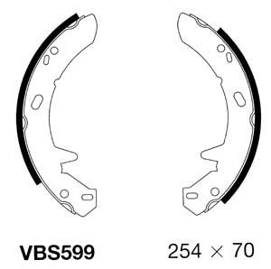 Brake Shoe Set, parking brake (VBS599)