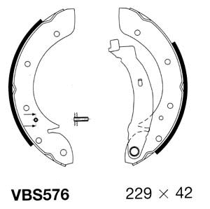 Brake Shoe Set (VBS576)