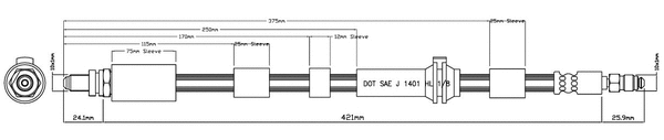Brake Hose (VBH1202)