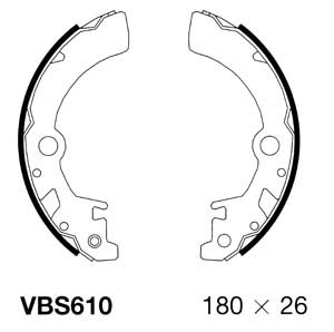 Brake Shoe Set (VBS610)