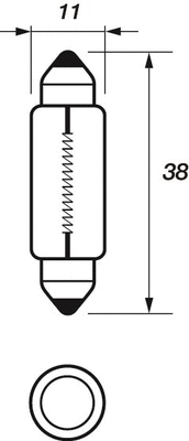 Bulb, licence plate light (VBU272)