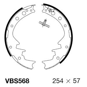 Brake Shoe Set (VBS568)
