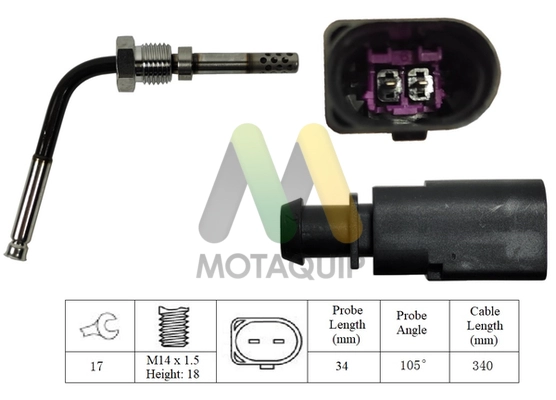 Sensor, exhaust gas temperature (LVET395)