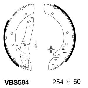 Brake Shoe Set (VBS584)