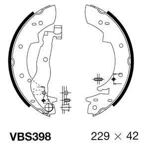 Brake Shoe Set (VBS398)