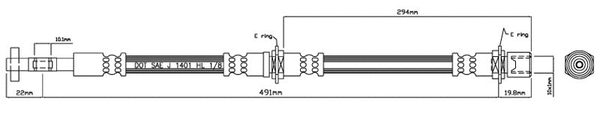 Brake Hose (VBH287)