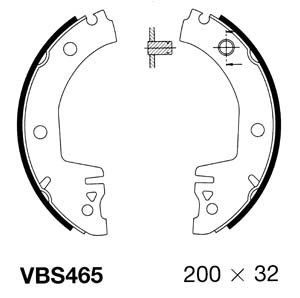 Brake Shoe Set (VBS465)