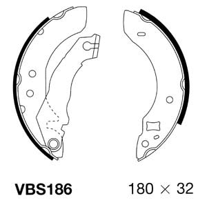 Brake Shoe Set (VBS186)
