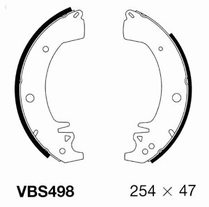 Brake Shoe Set (VBS498)