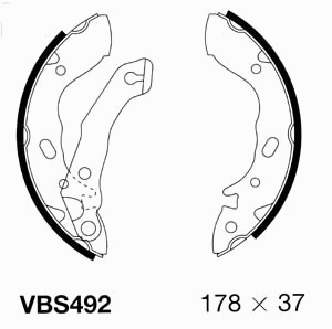 Brake Shoe Set (VBS492)