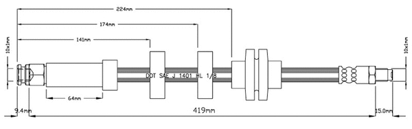 Brake Hose (VBH851)