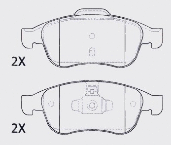 Brake Pad Set, disc brake (LVXL1418)