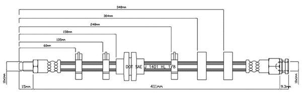 Brake Hose (VBH836)