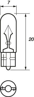 Bulb, instrument lighting (VBU508)