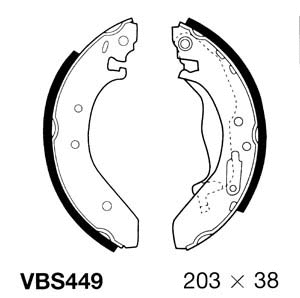 Brake Shoe Set (VBS449)