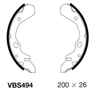 Brake Shoe Set (VBS494)