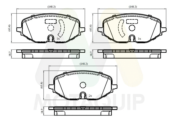 Brake Pad Set, disc brake (LVXL2060)