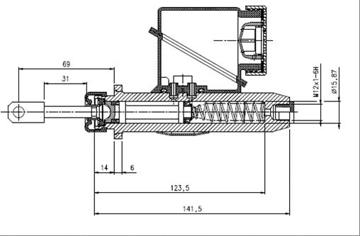 Master Cylinder, clutch (VCM122)