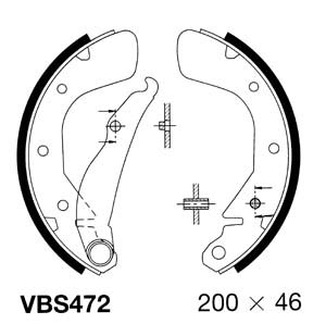 Brake Shoe Set (VBS472)