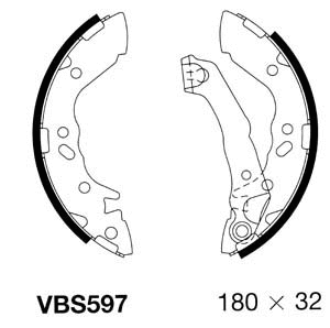 Brake Shoe Set (VBS597)