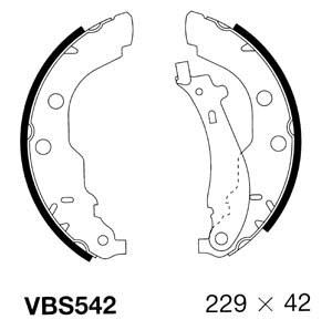 Brake Shoe Set (VBS542)