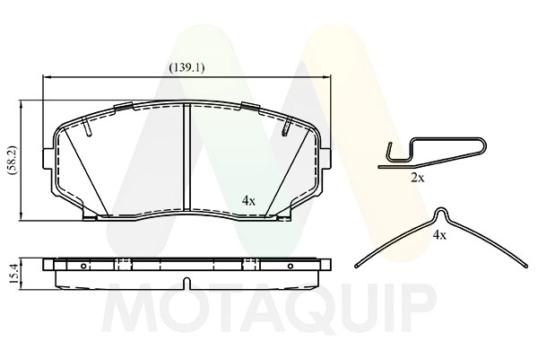 Brake Pad Set, disc brake (LVXL2093)