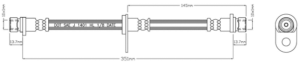 Brake Hose (VBH865)