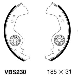 Brake Shoe Set (VBS230)