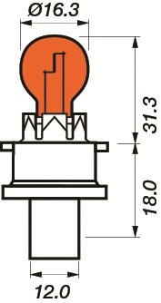 Bulb, direction indicator