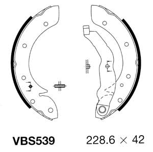 Brake Shoe Set (VBS539)