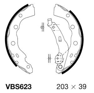 Brake Shoe Set (VBS623)