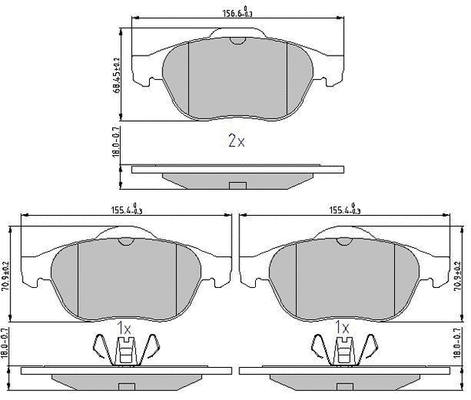 Brake Pad Set, disc brake (LVXL1651)