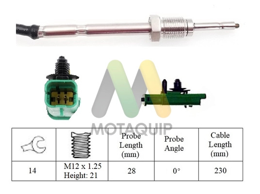 Sensor, exhaust gas temperature (LVET368)